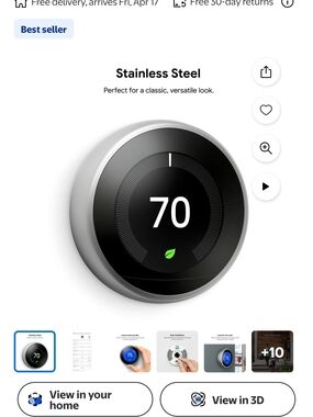 Smart Thermostat - Stainless Steel Digital Thermostat (70)